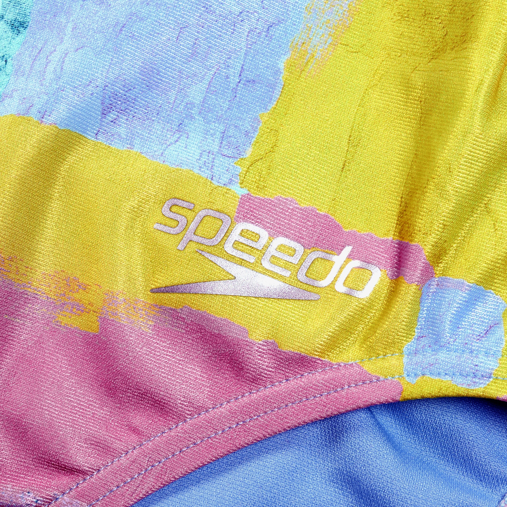 Speedo Allover Digital V-Back Kadın Renkli Mayo