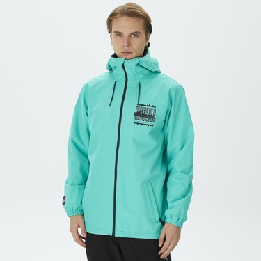  Quiksilver Hıgh In The Hood Erkek Yeşil Kayak Montu