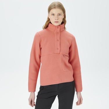  Peak Performance Fleece Snap Kadın Pembe Outdoor Polar