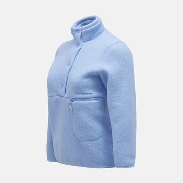  Peak Performance Fleece Snap Kadın Mavi Outdoor Polar