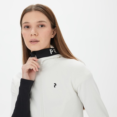  Peak Performance Rider Zip Hood Kadın Beyaz Outdoor Ceket