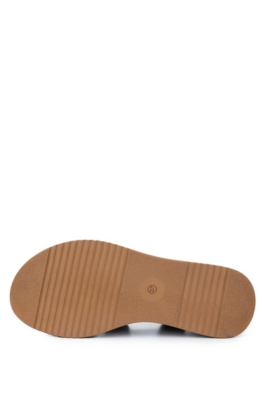  Tamer Tanca Kadın Hakiki Deri Siyah Topuklu Sandalet