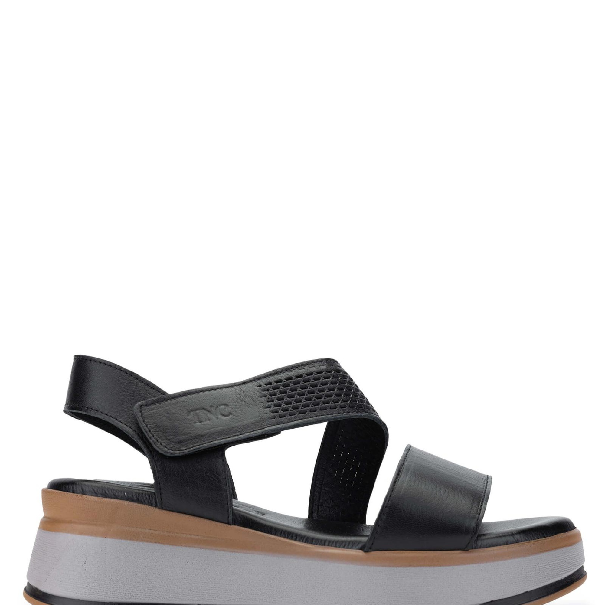 Tamer Tanca Kadın Hakiki Deri Siyah Topuklu Sandalet