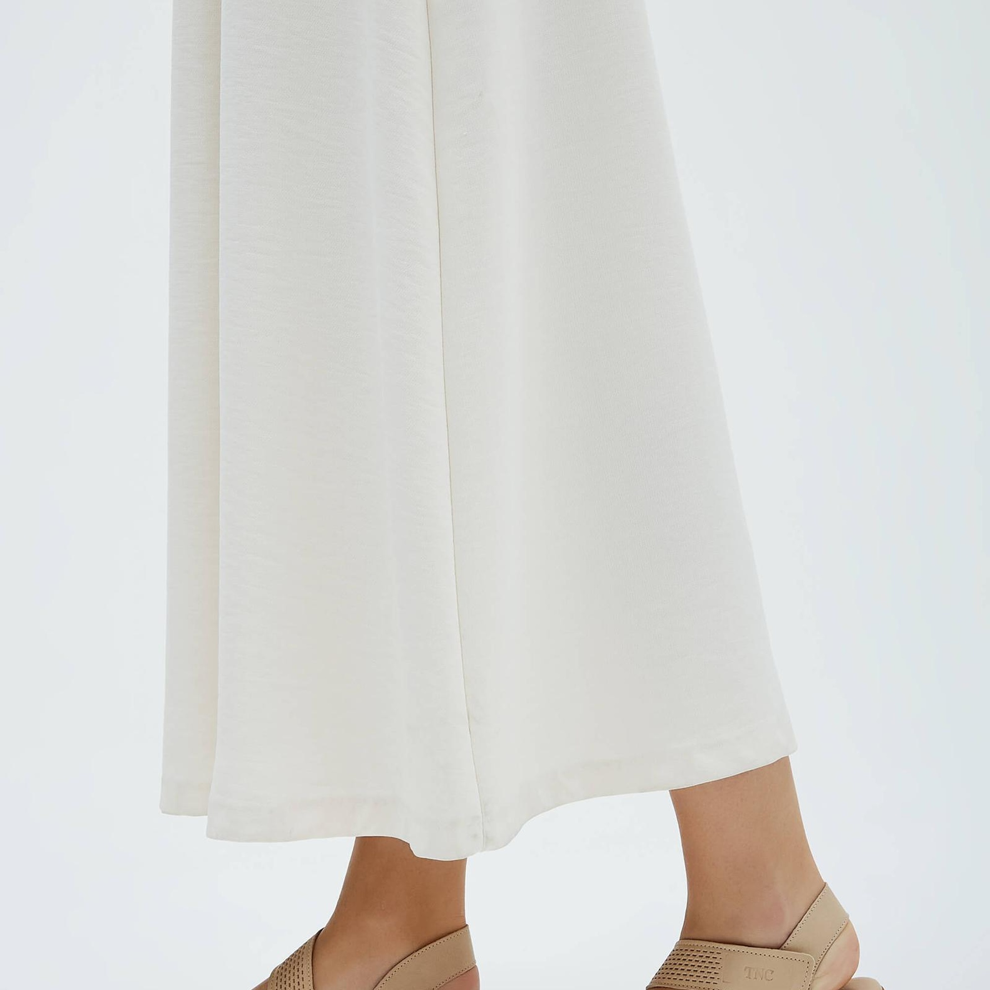 Tamer Tanca Kadın Hakiki Deri Bej Topuklu Sandalet