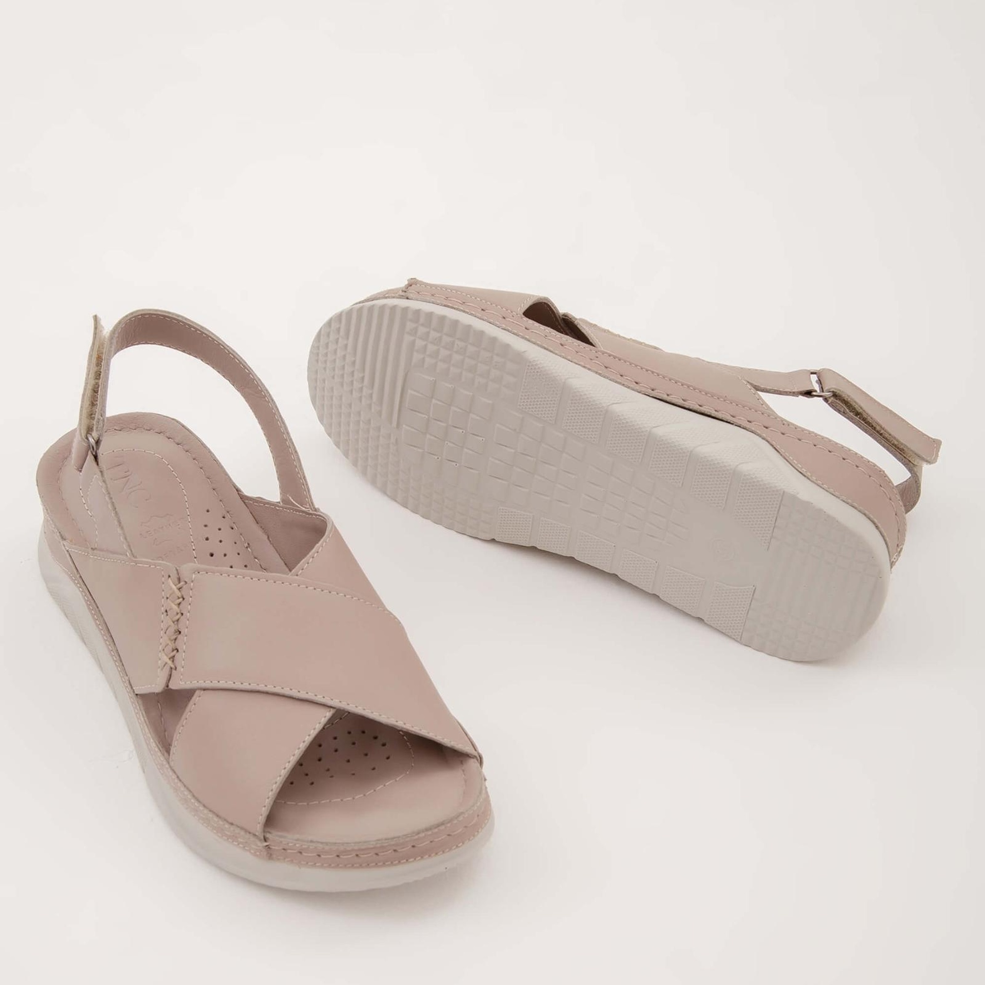 Tamer Tanca Kadın Hakiki Deri Taş Günlük Sandalet