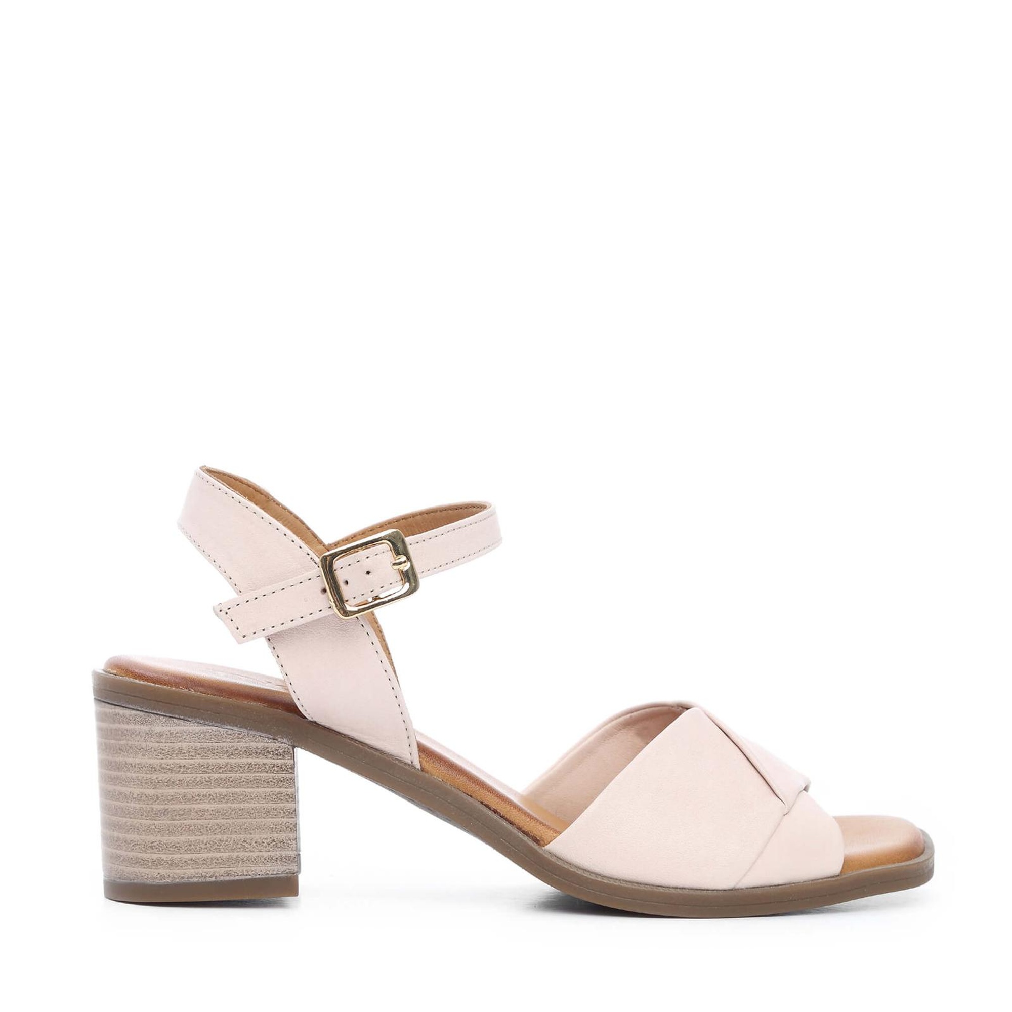 Tamer Tanca Kadın Hakiki Deri Pudra Topuklu Sandalet