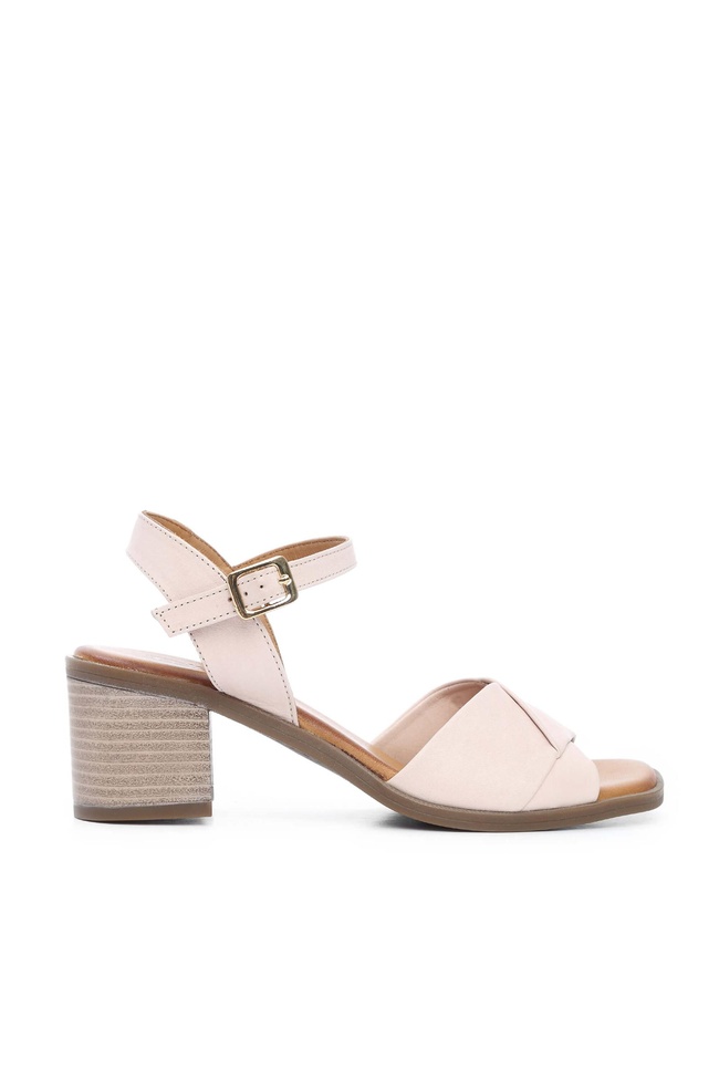  Tamer Tanca Kadın Hakiki Deri Pudra Topuklu Sandalet