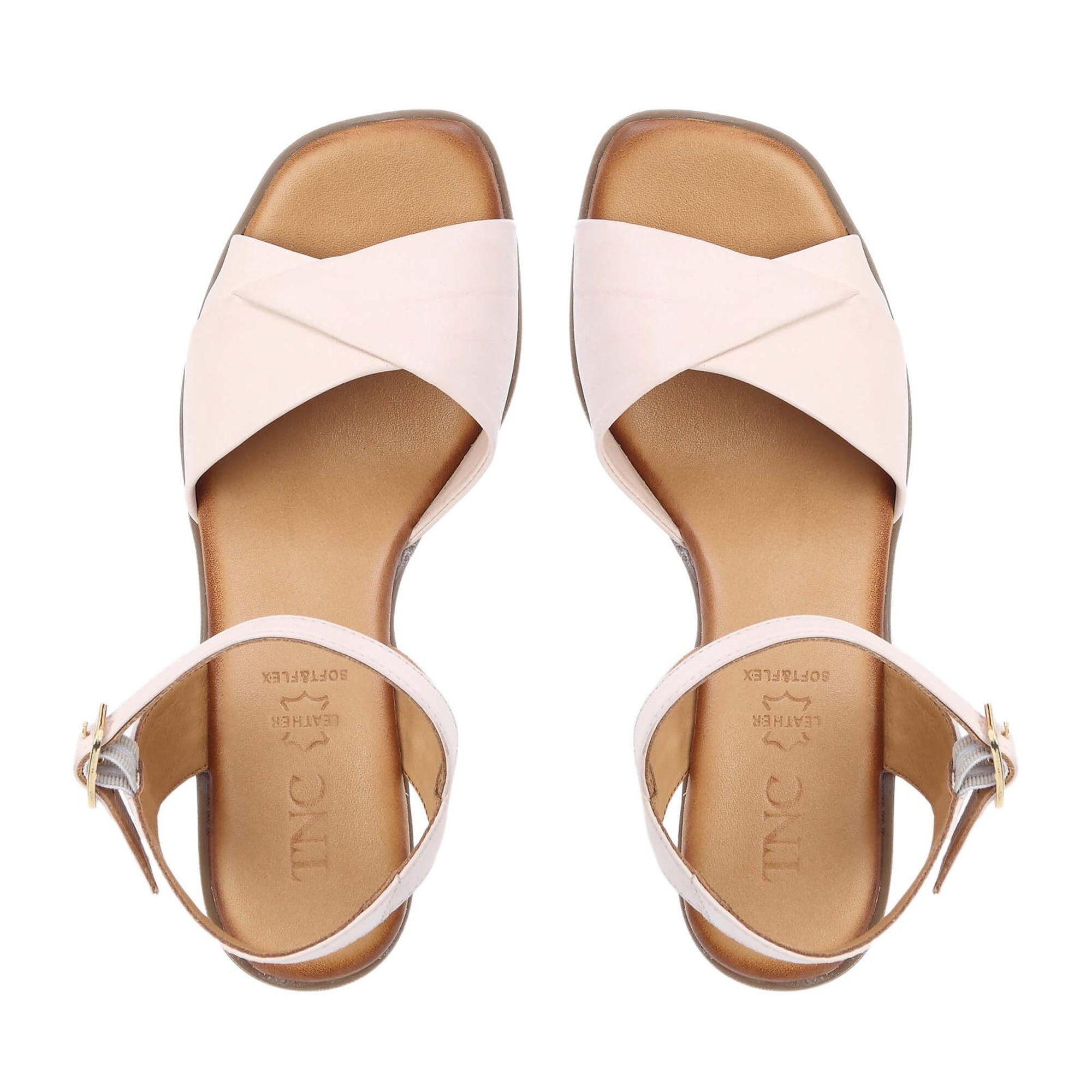 Tamer Tanca Kadın Hakiki Deri Pudra Topuklu Sandalet