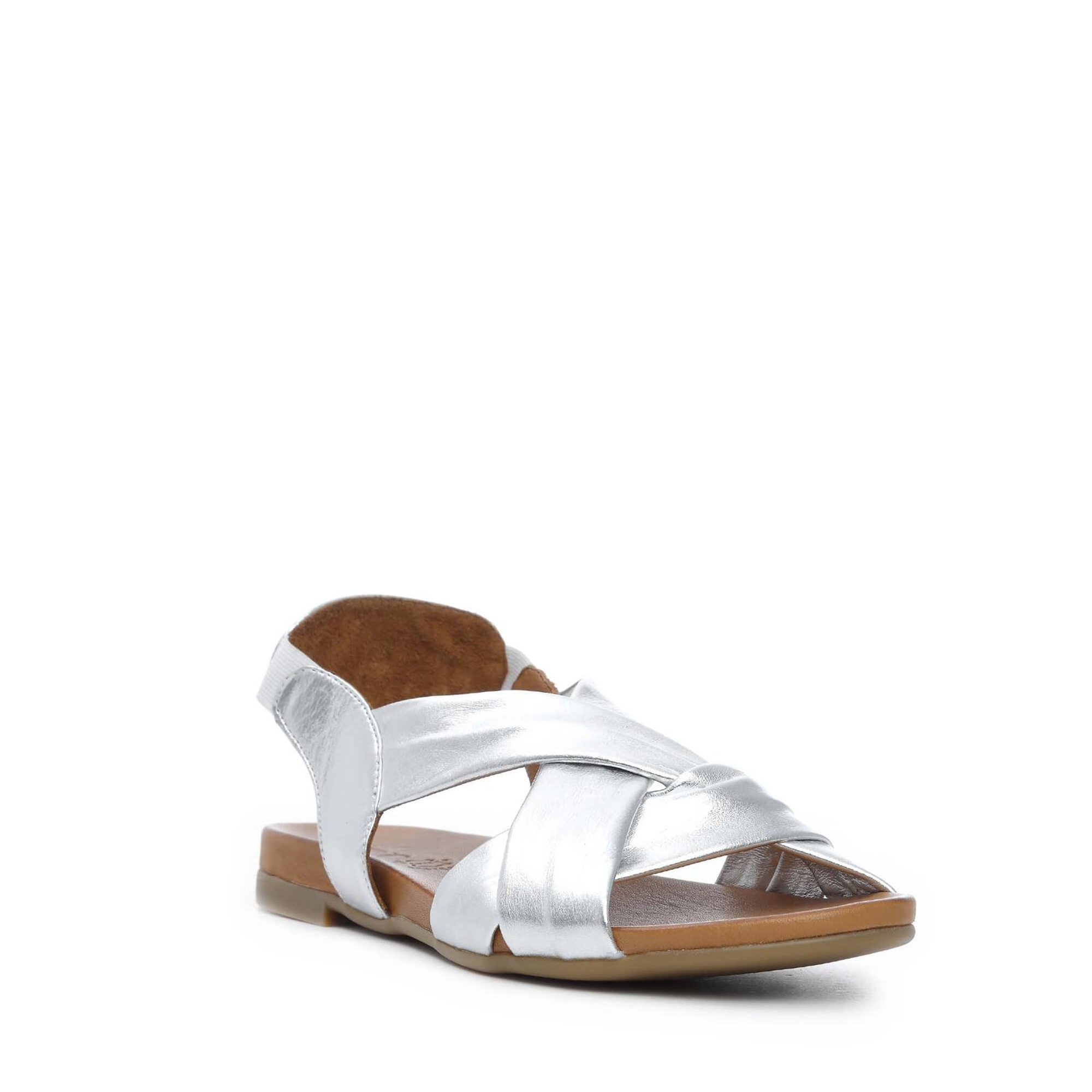 Tamer Tanca Kadın Hakiki Deri Metalik Düz Sandalet