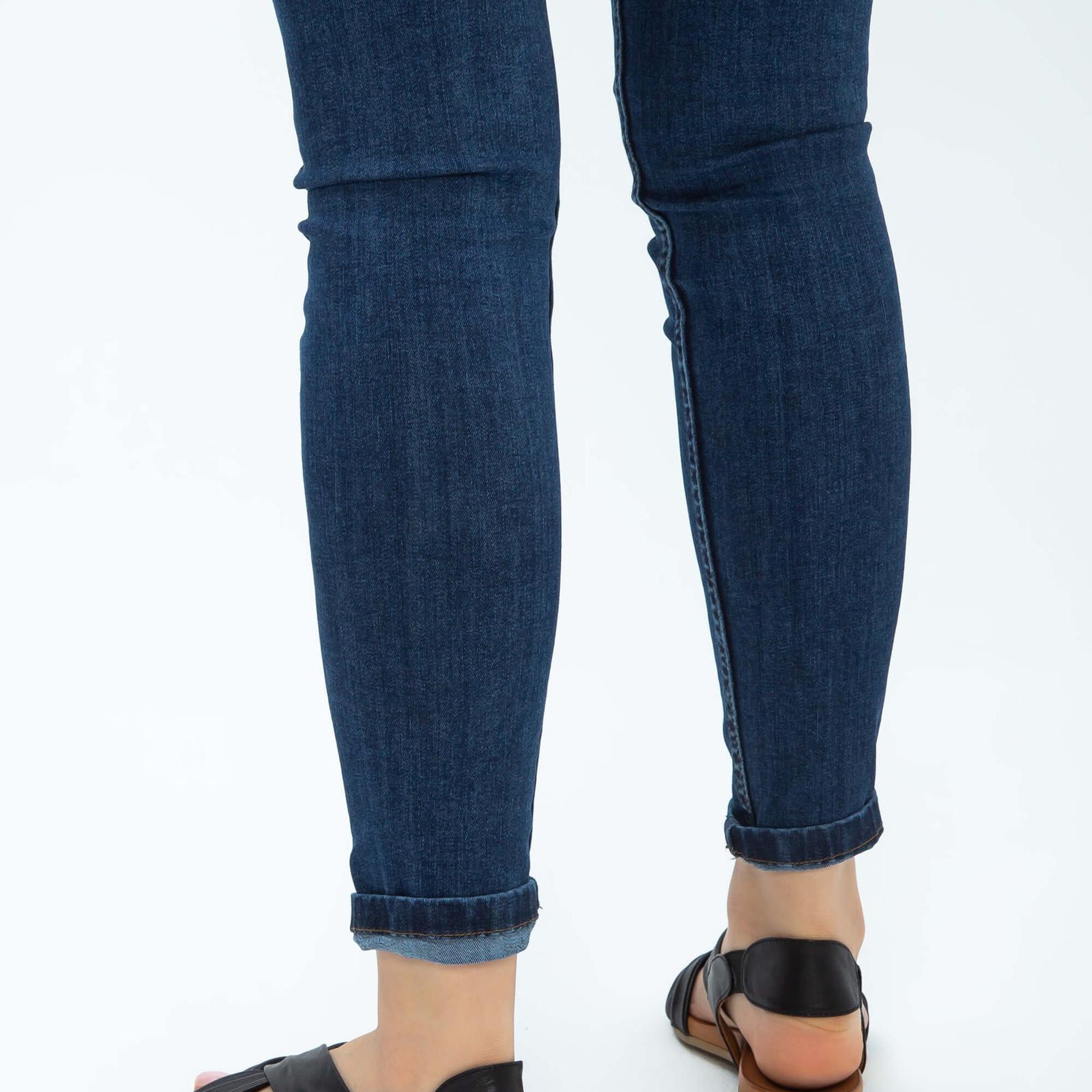 Tamer Tanca Kadın Hakiki Deri Siyah Deri Düz Sandalet