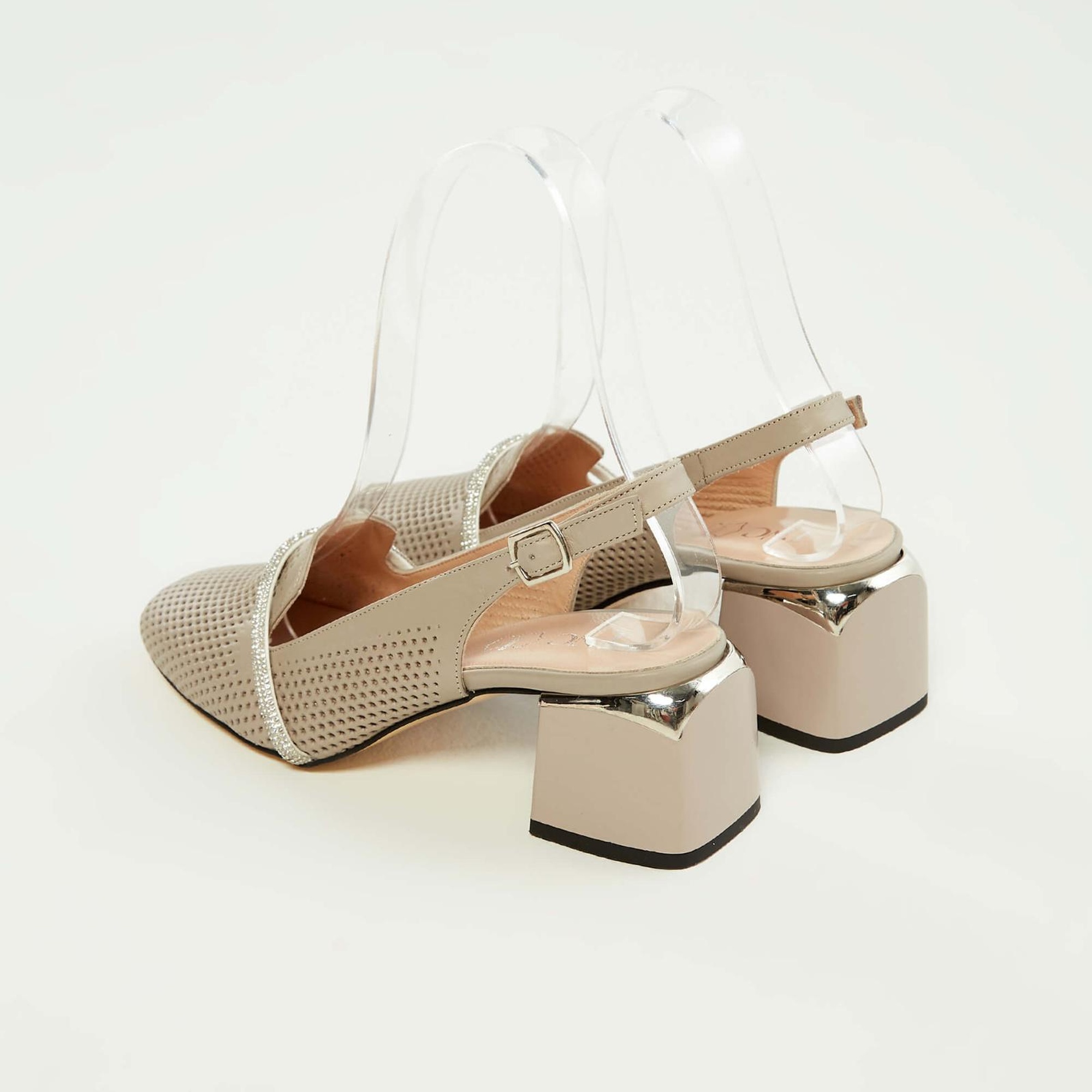 Tamer Tanca Kadın Hakiki Deri Vizon Topuklu Sandalet