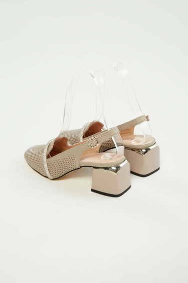  Tamer Tanca Kadın Hakiki Deri Vizon Topuklu Sandalet