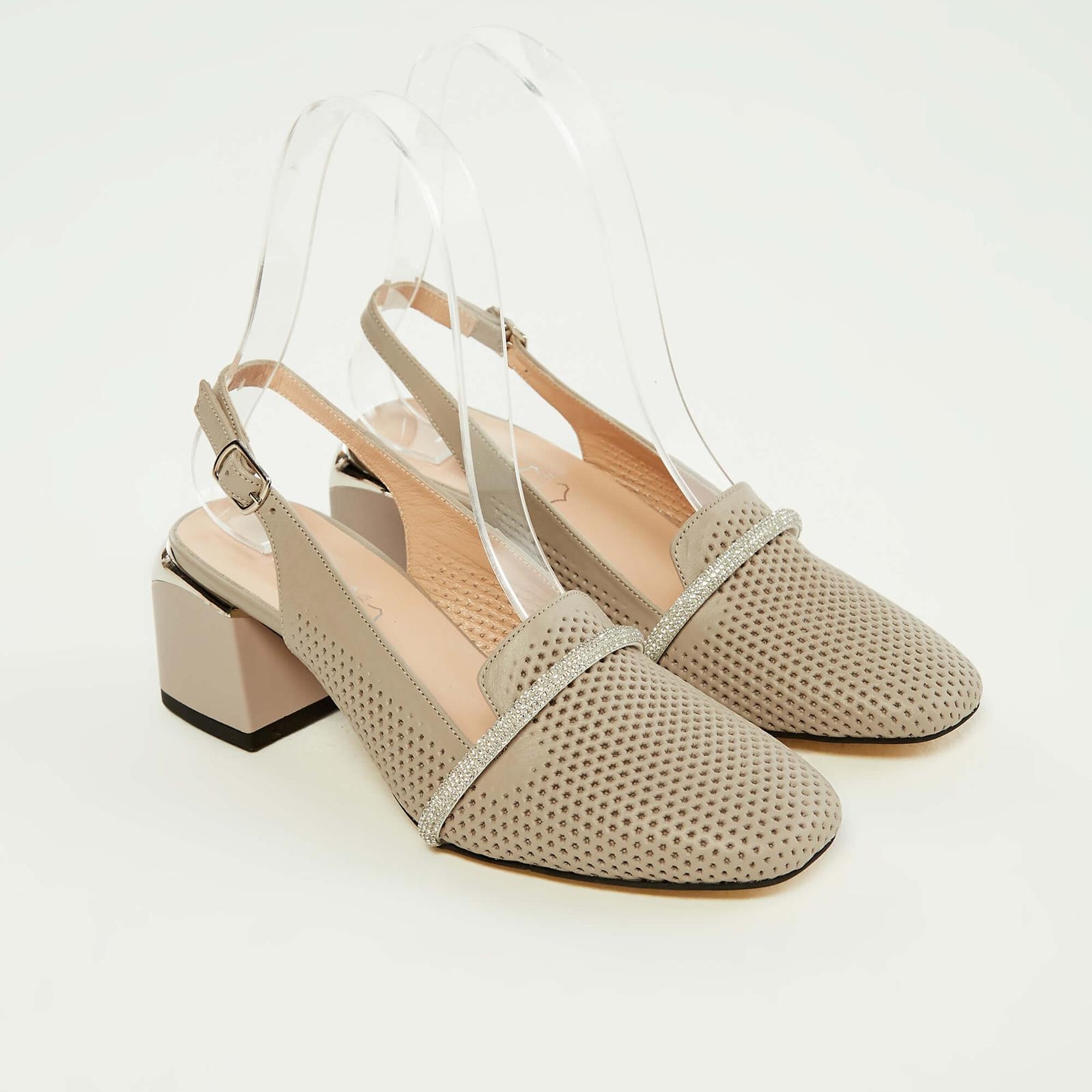 Tamer Tanca Kadın Hakiki Deri Vizon Topuklu Sandalet