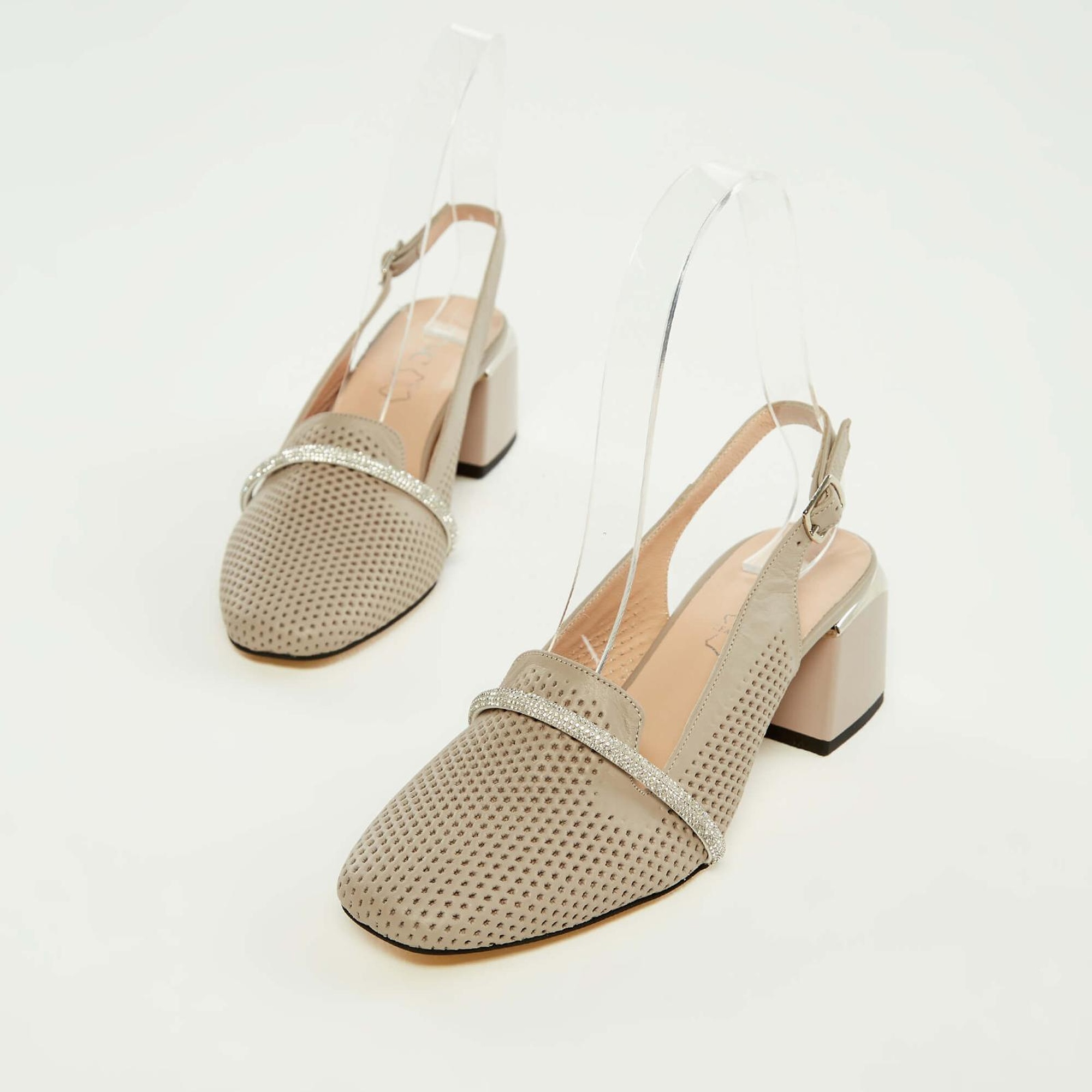 Tamer Tanca Kadın Hakiki Deri Vizon Topuklu Sandalet