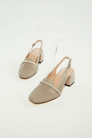  Tamer Tanca Kadın Hakiki Deri Vizon Topuklu Sandalet