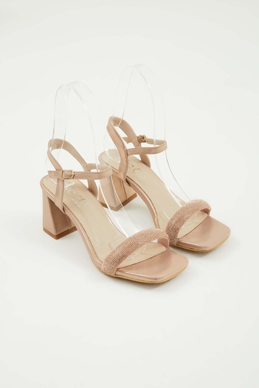  Tamer Tanca Kadın Hakiki Deri Nude Topuklu Sandalet