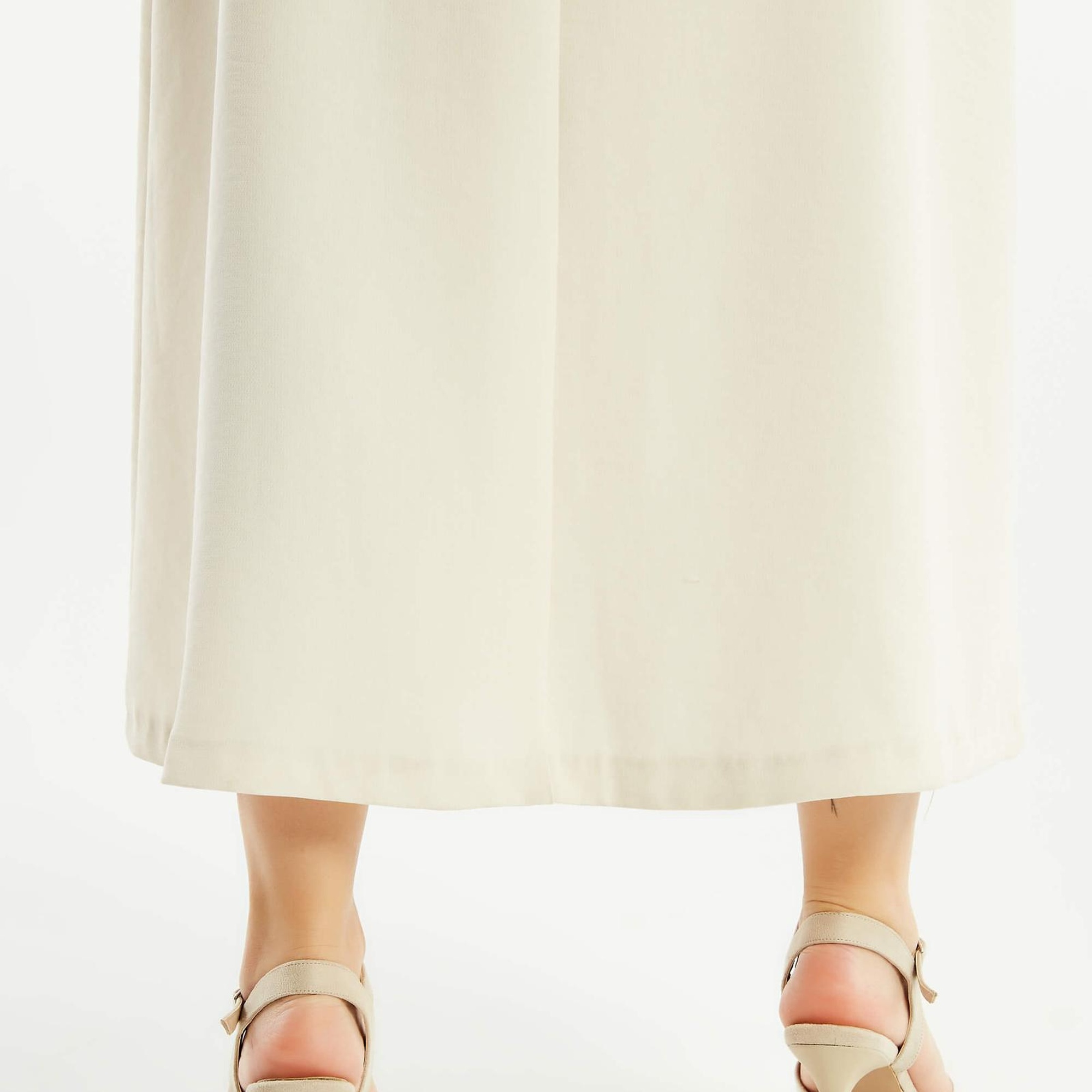 Tamer Tanca Kadın Hakiki Deri Bej Topuklu Sandalet