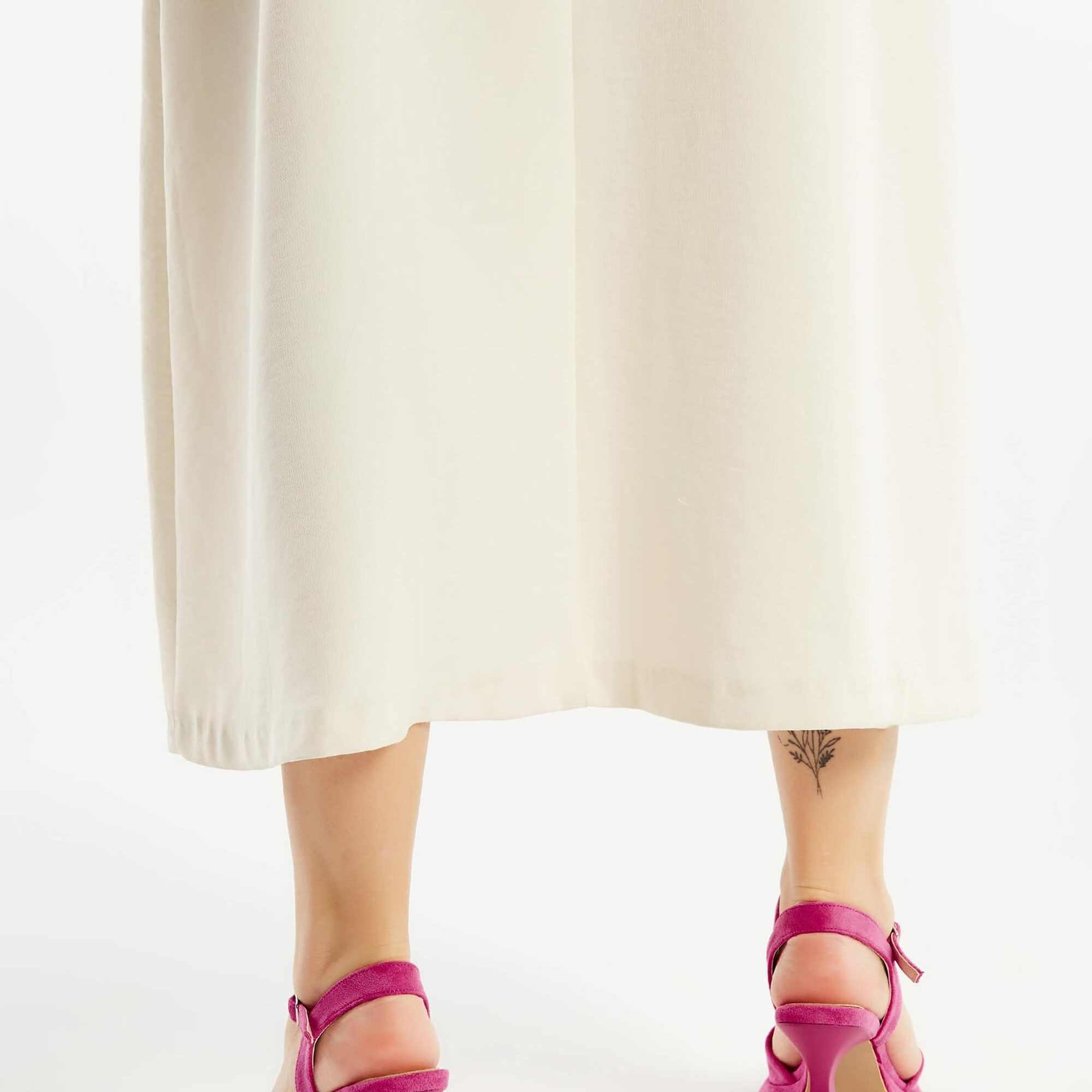 Tamer Tanca Kadın Hakiki Deri Pembe Topuklu Sandalet