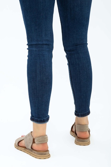  Tamer Tanca Kadın Vegan Bej Düz Sandalet