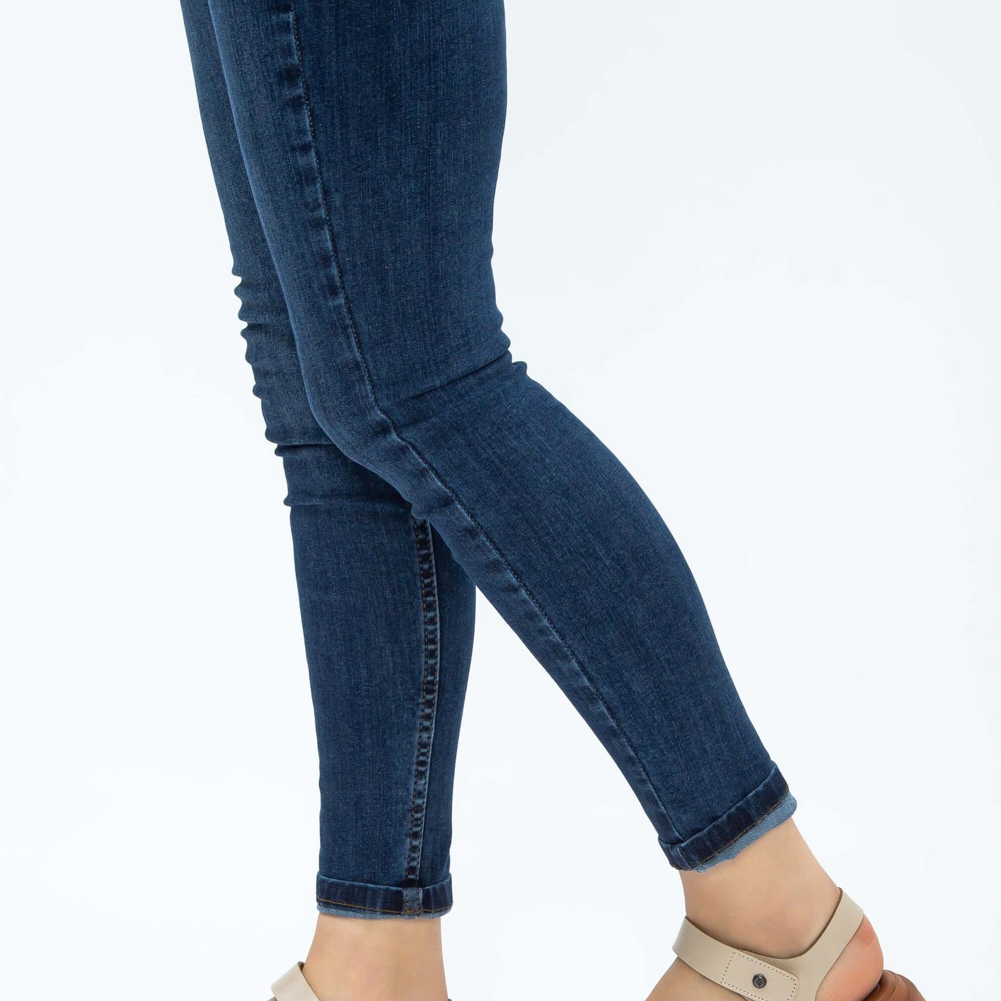 Tamer Tanca Kadın Hakiki Deri Bej Düz Sandalet