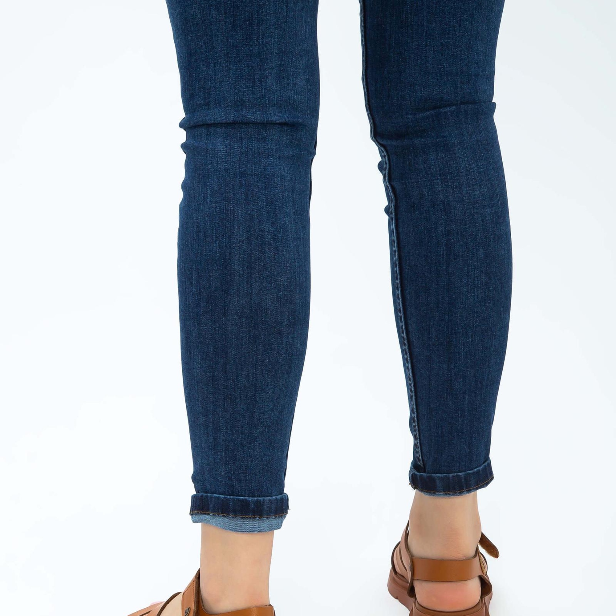 Tamer Tanca Kadın Hakiki Deri Taba Düz Sandalet