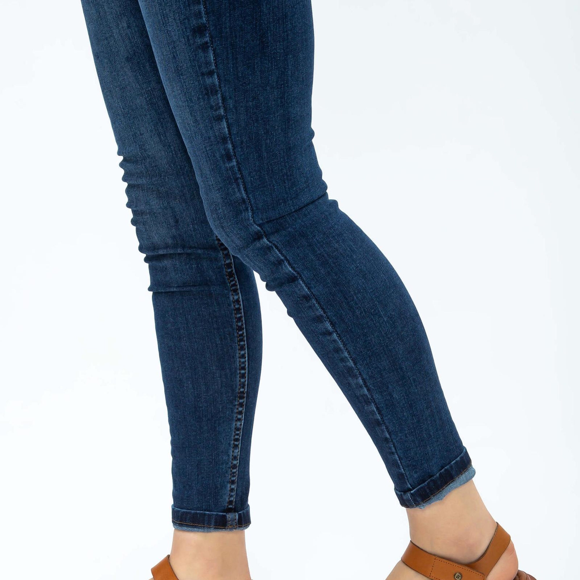 Tamer Tanca Kadın Hakiki Deri Taba Düz Sandalet