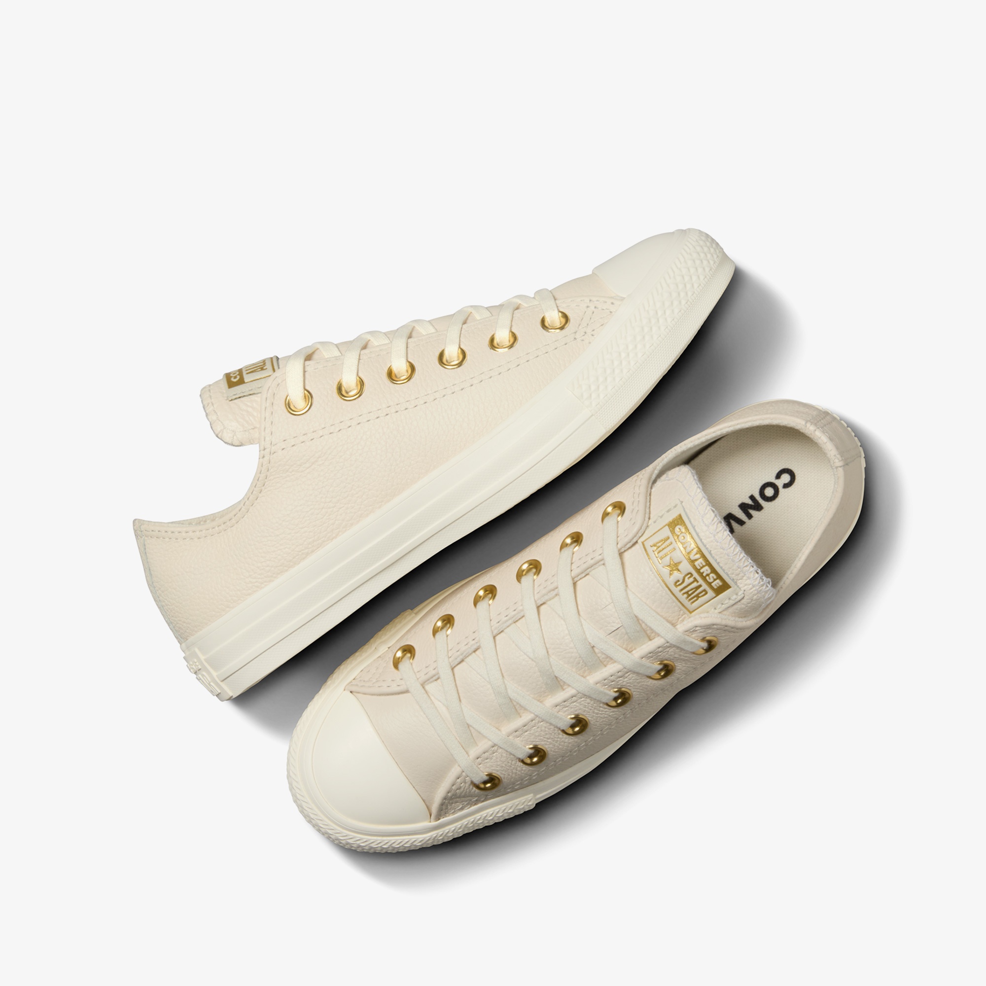 Converse Chuck Taylor All Star Kadın Krem Deri Sneaker