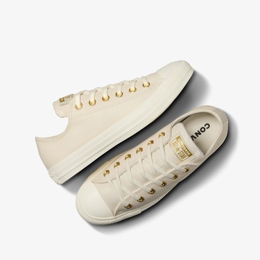  Converse Chuck Taylor All Star Kadın Krem Deri Sneaker