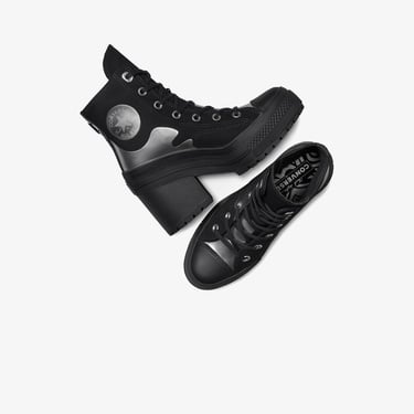  Converse Chuck 70 De Luxe Heel Kadın Siyah Platform Sneaker