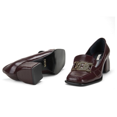  Kadın Bordo Klasik Ayakkabı