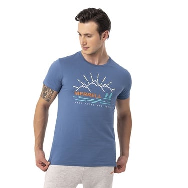  Merrell Tobi Erkek Mavi Tişört