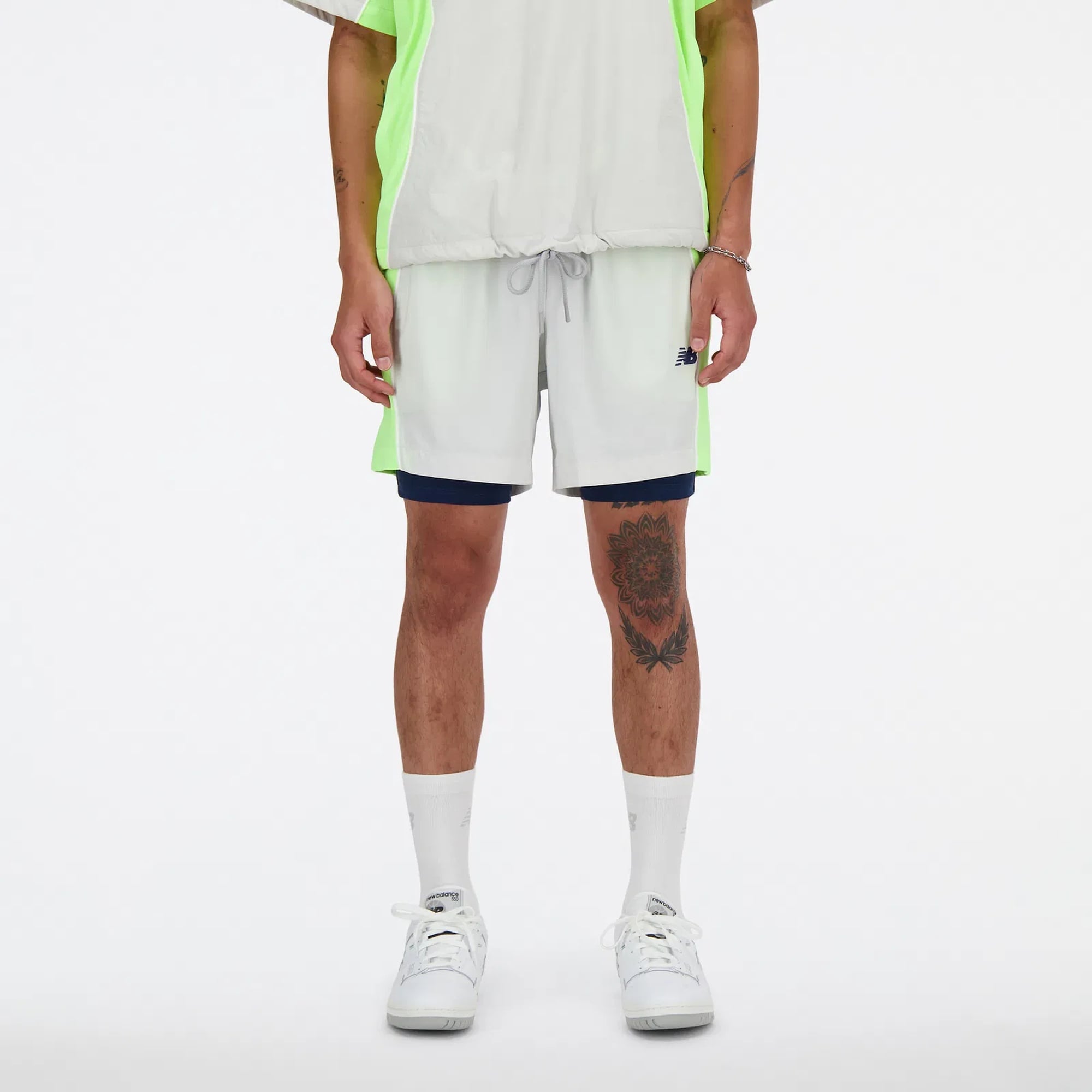 New Balance Hoops On Court 2in1 Erke Gri Günlük Şort