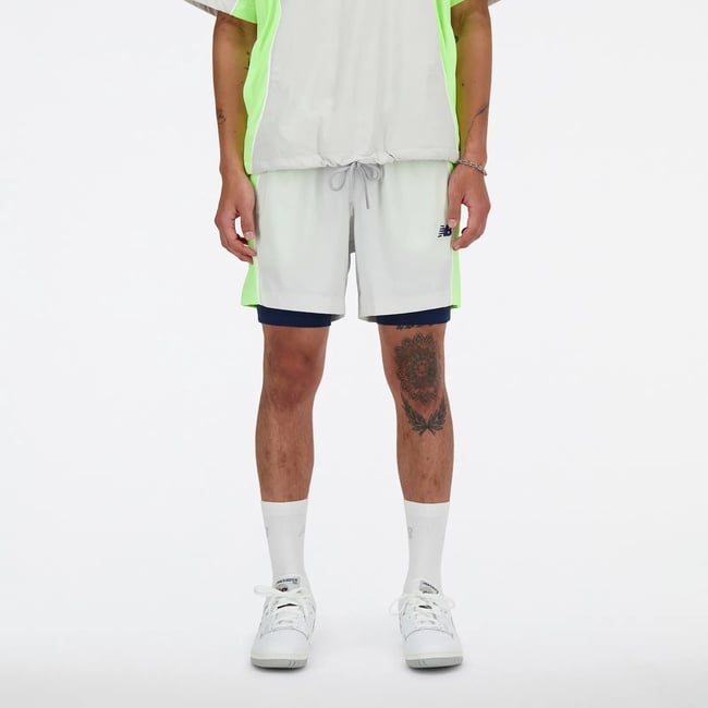  New Balance Hoops On Court 2in1 Erke Gri Günlük Şort