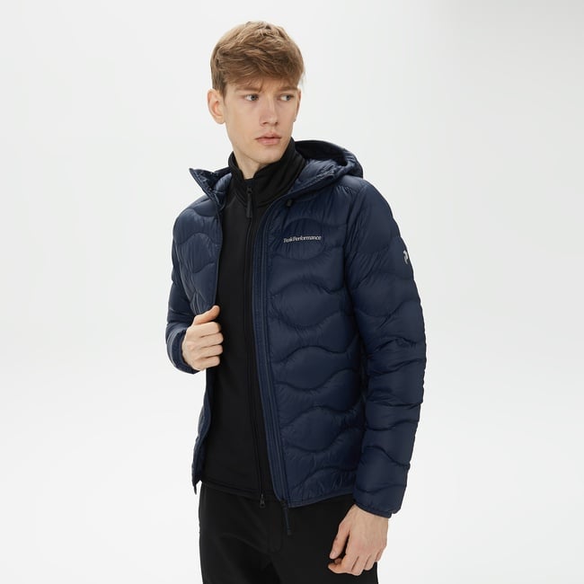  Peak Performance Helium Down Hood Erkek Lacivert Outdoor Mont