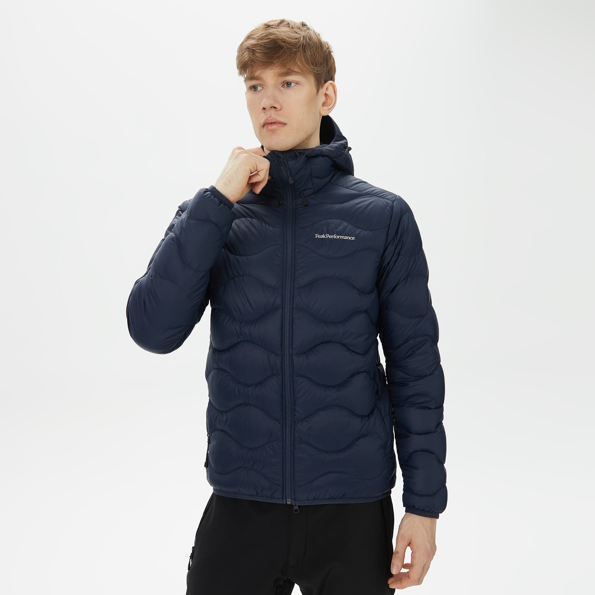 Peak Performance Helium Down Hood Erkek Lacivert Outdoor Mont