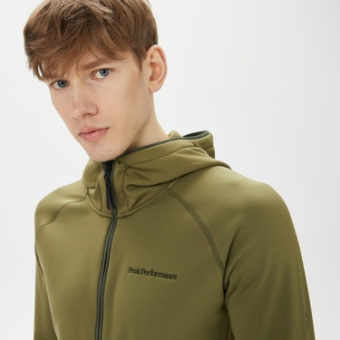  Peak Performance Chill Light Zip Erkek Yeşil Outdoor Polar
