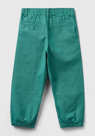  Erkek Çocuk Yeşil Gadget Detaylı Paça Beli Büzgülü Pantolon