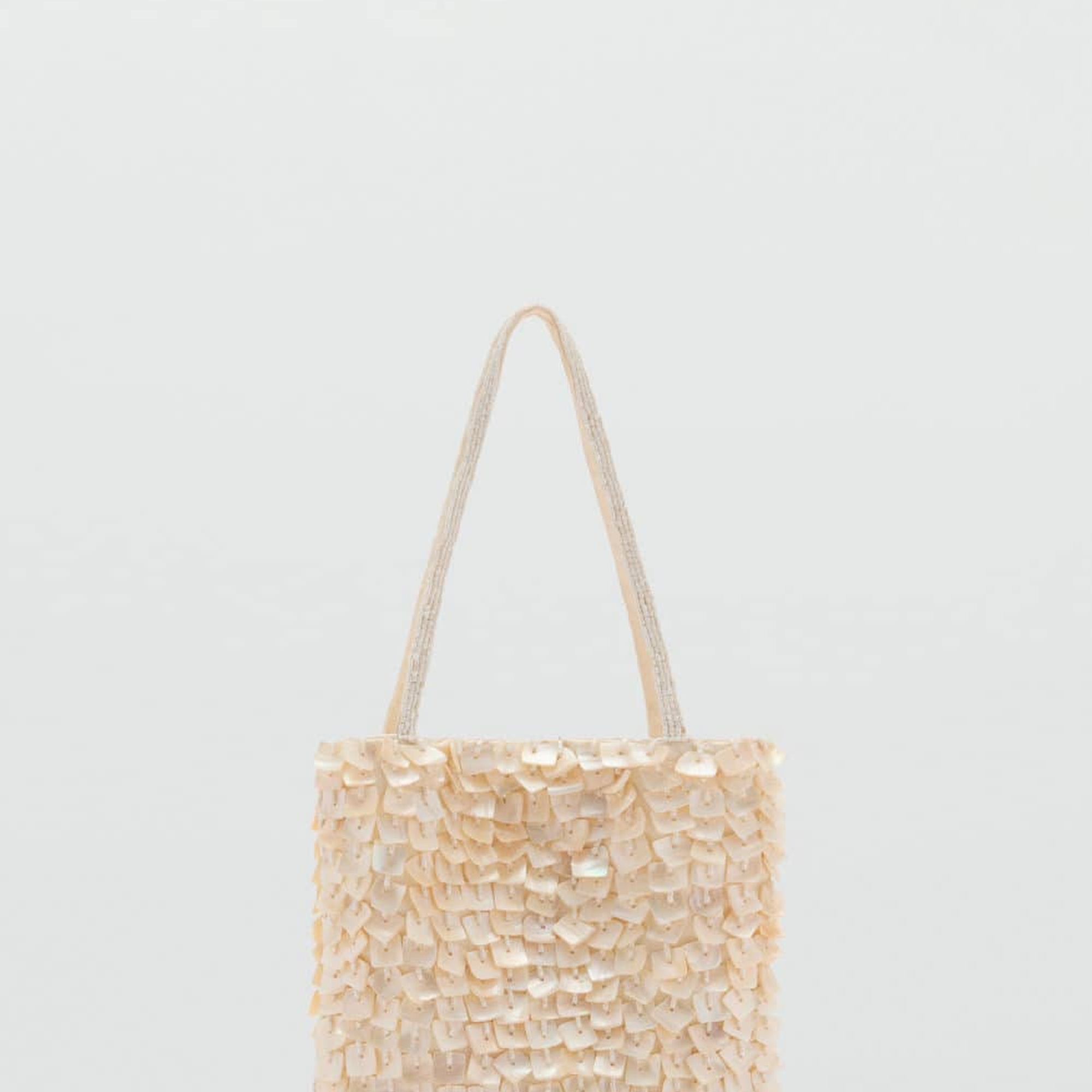 Mango Kadın İnci El Çantası Fildişi Rengi