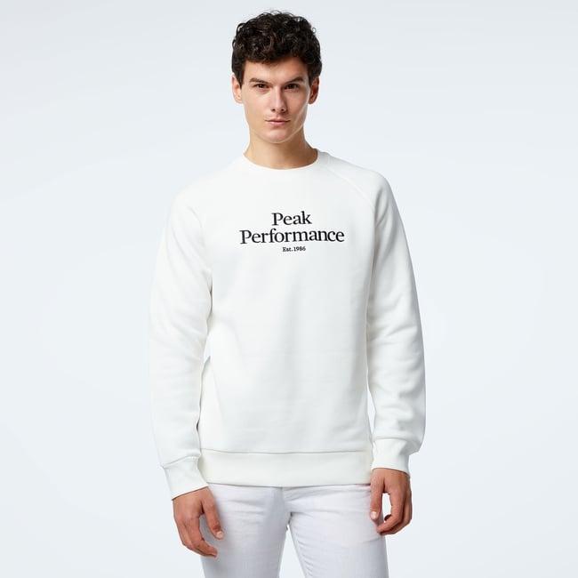  Peak Performance Original Crew Erkek Beyaz Günlük Sweatshirt