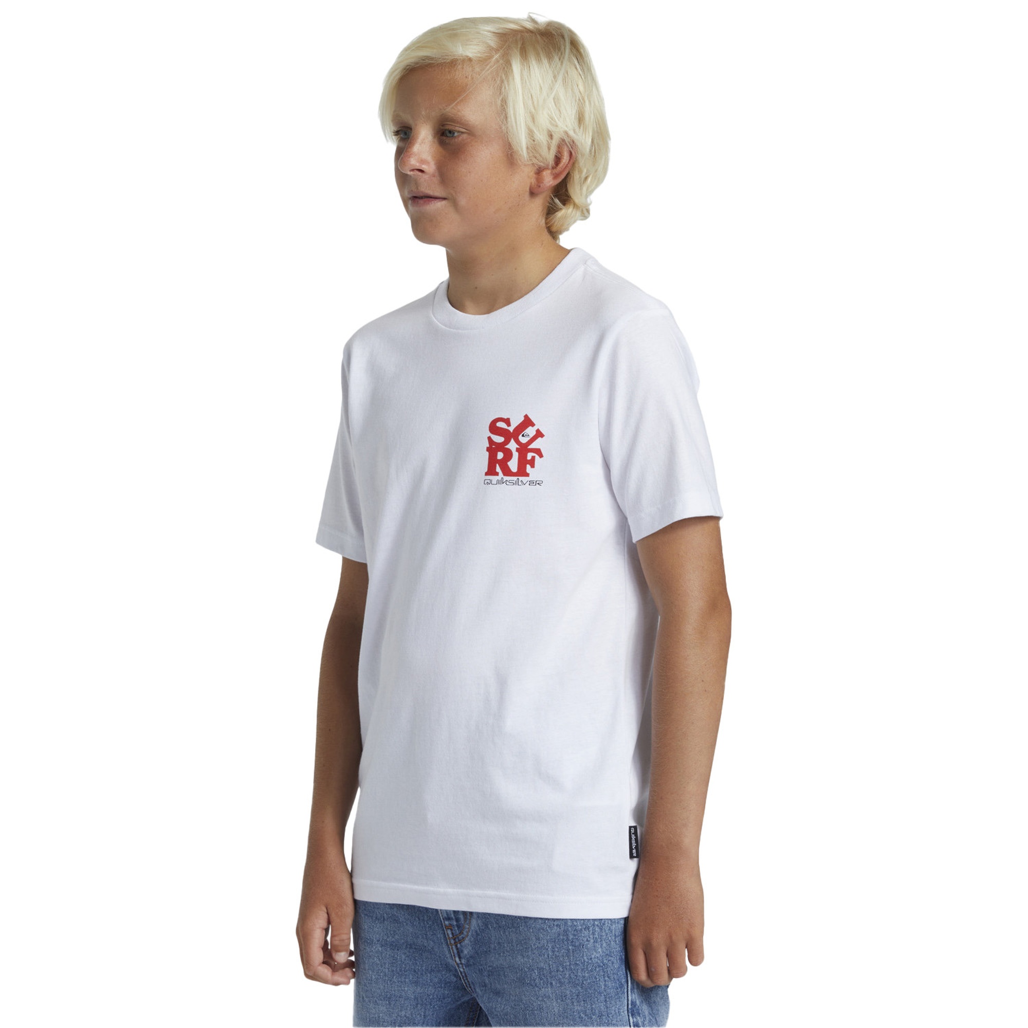 Quiksilver Surf Boe Erkek Çocuk Beyaz Tişört