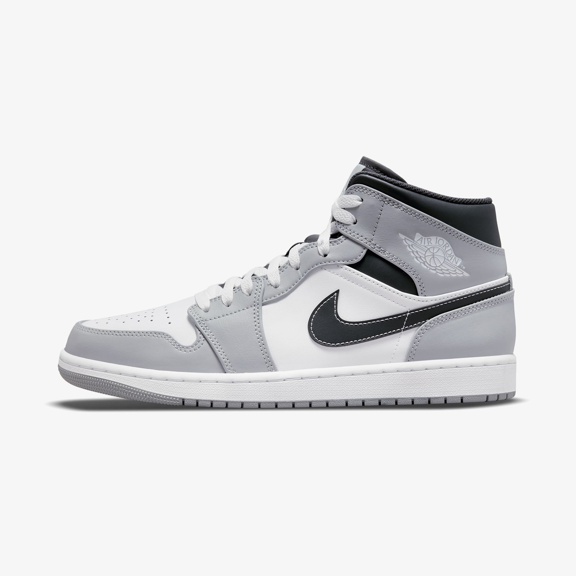 Jordan Air 1 Mid Erkek Gri Spor Ayakkabı - Görsel 5