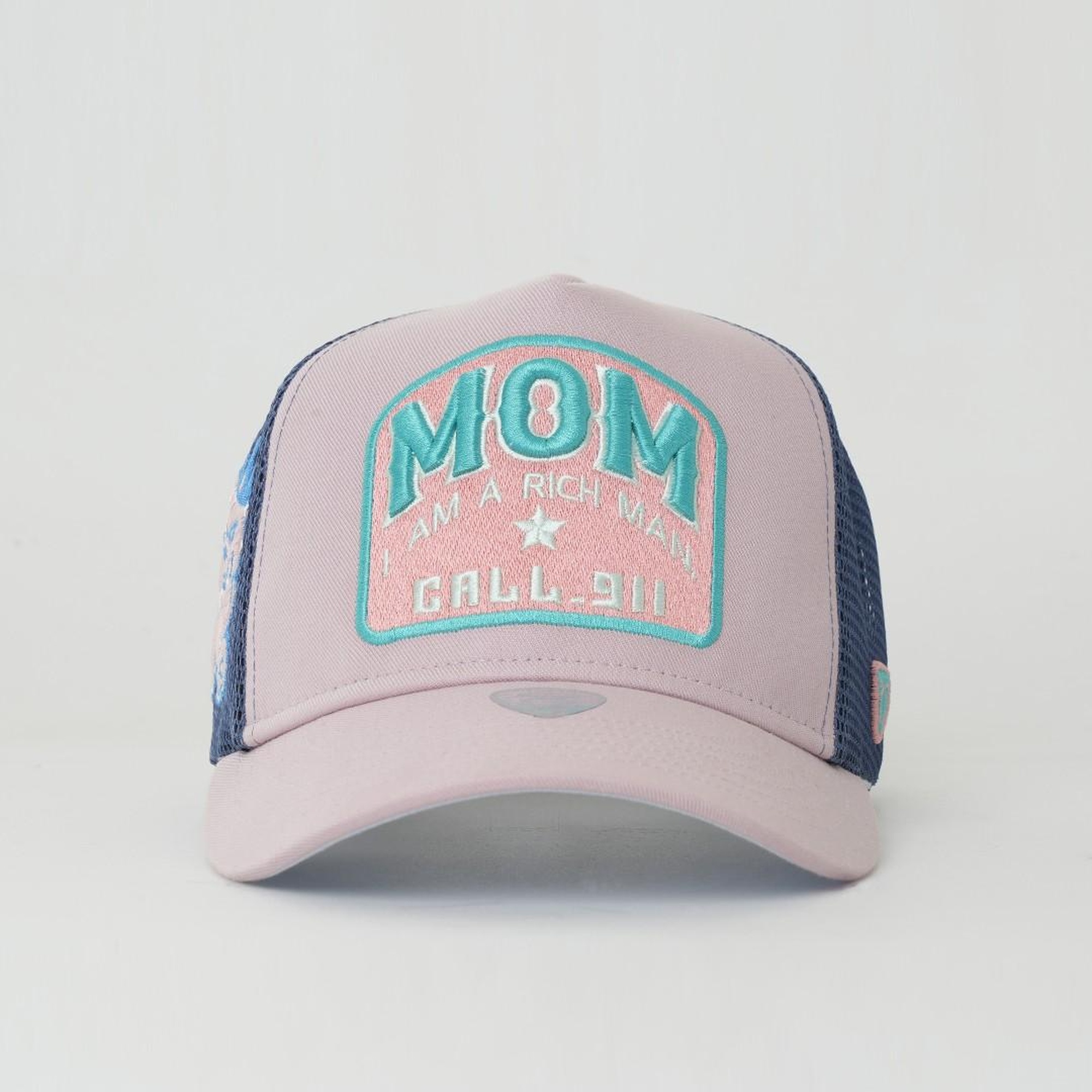 RustandRich Kadın Erkek Pudra Trucker Şapka-Motto Collection-Mom