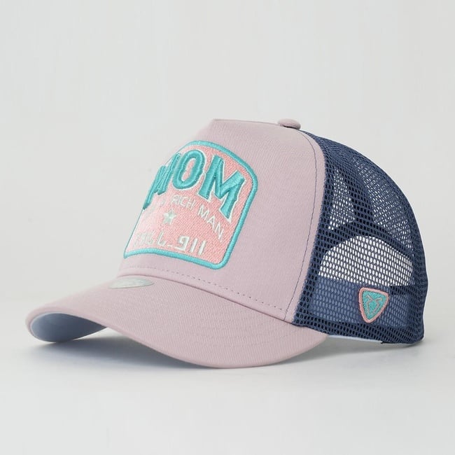  RustandRich Kadın Erkek Pudra Trucker Şapka-Motto Collection-Mom