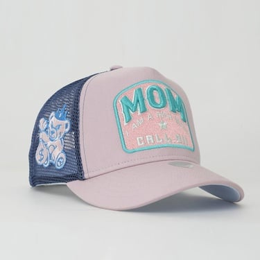  RustandRich Kadın Erkek Pudra Trucker Şapka-Motto Collection-Mom