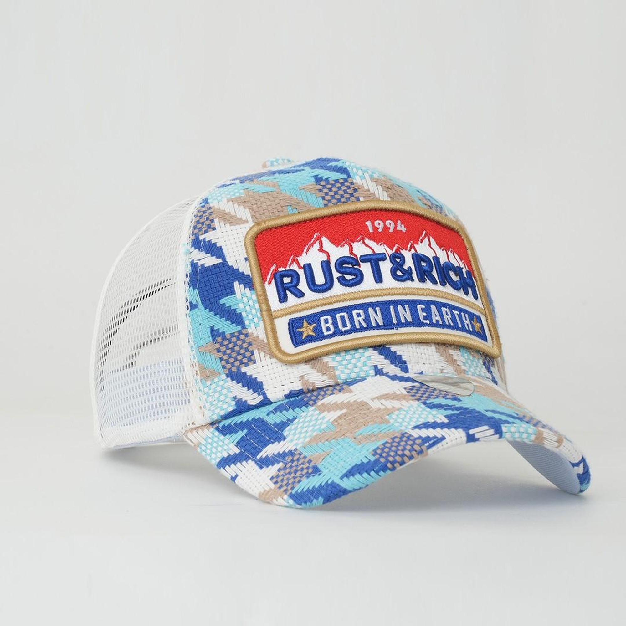 RustandRich Kadın Erkek Mavi Trucker Şapka-Urban Collection-Born In Earth