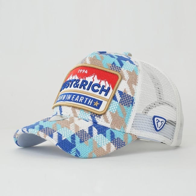  RustandRich Kadın Erkek Mavi Trucker Şapka-Urban Collection-Born In Earth