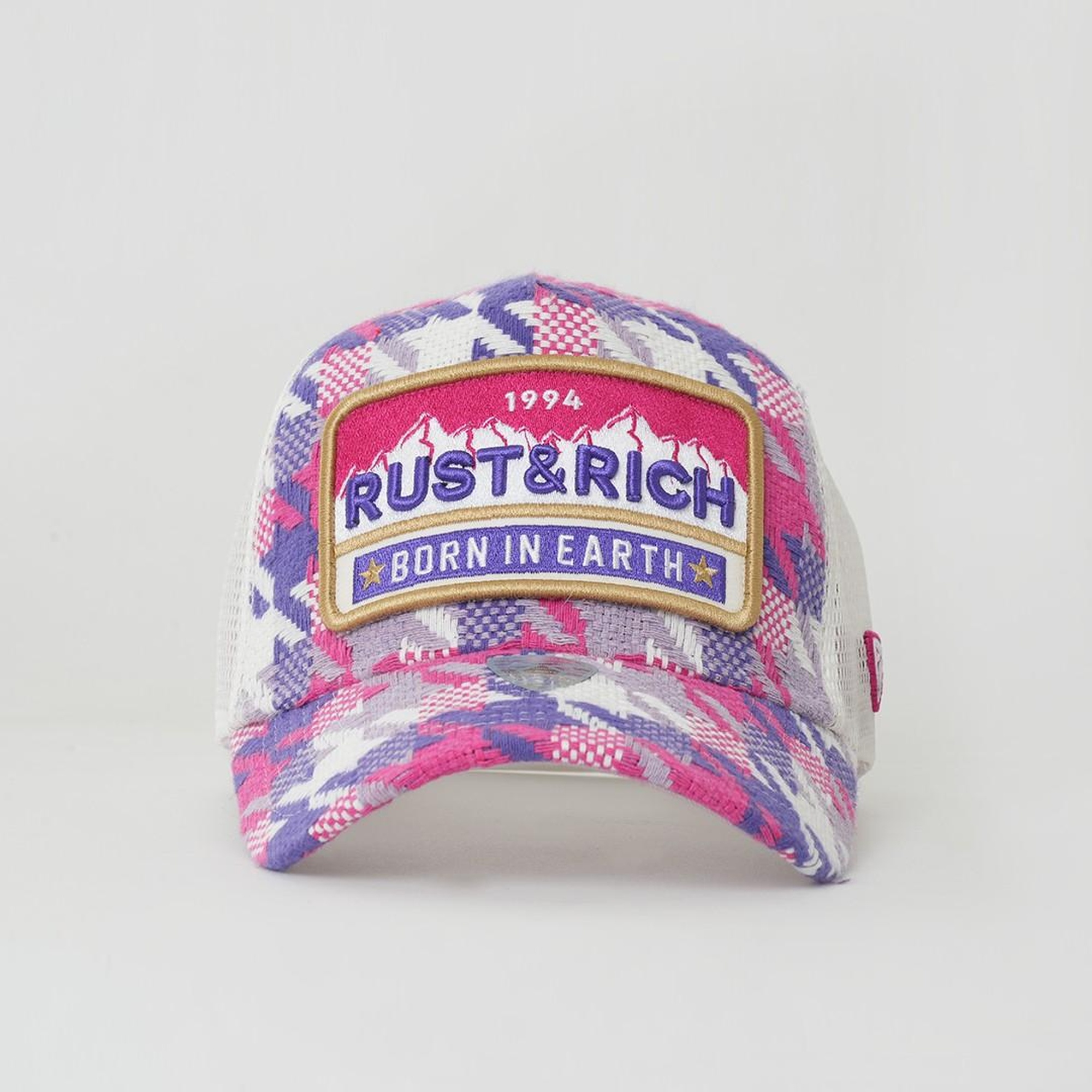 RustandRich Kadın Erkek Pembe Trucker Şapka-Urban Collection-Born In Earth