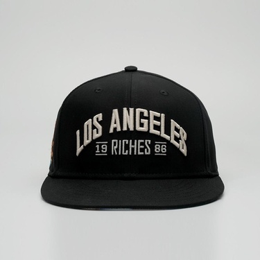  RustandRich Kadın Erkek Siyah HipHop Şapka-City's Collection-Los Angeles