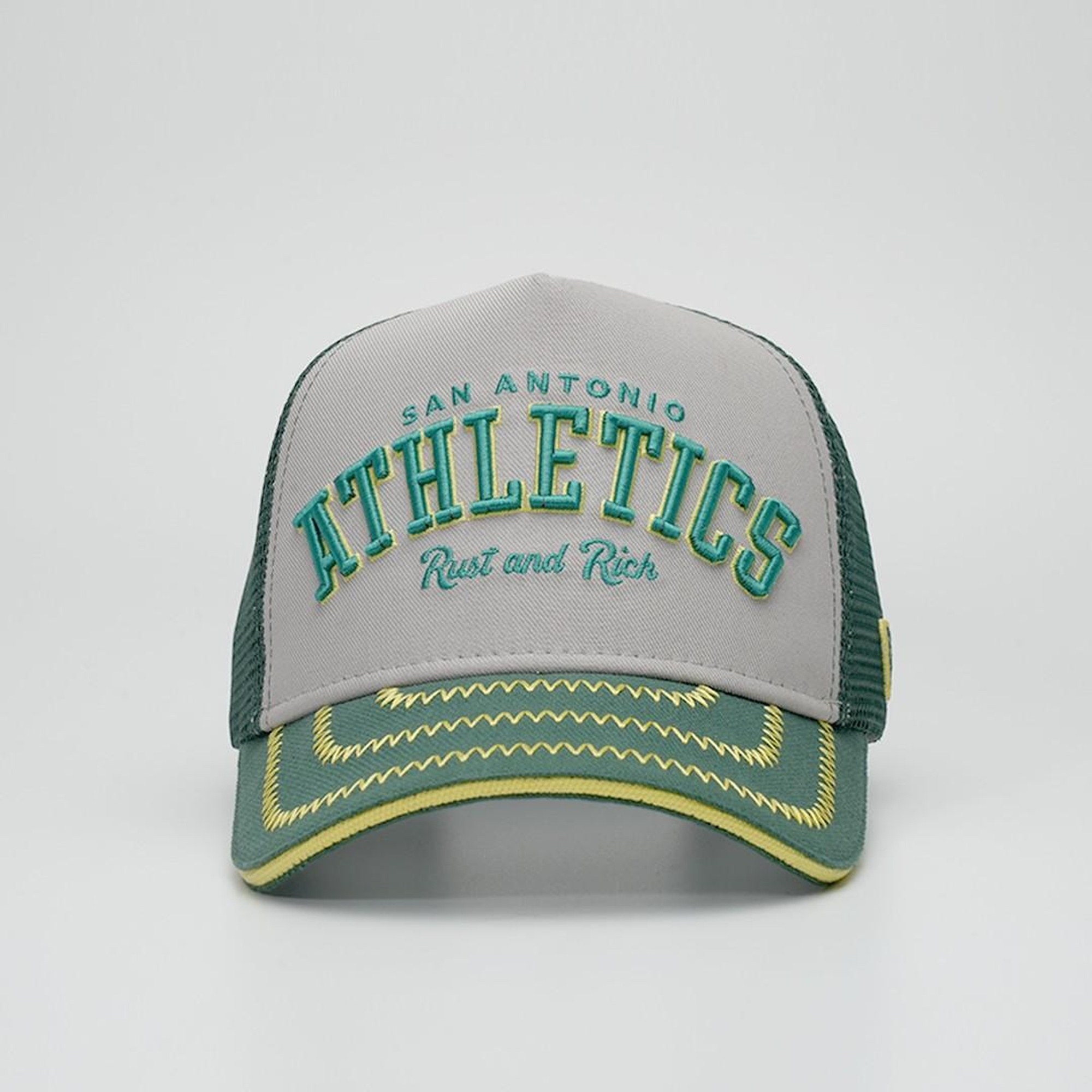 RustandRich Kadın Erkek Yeşil Trucker Şapka-City's Collection-Athletics