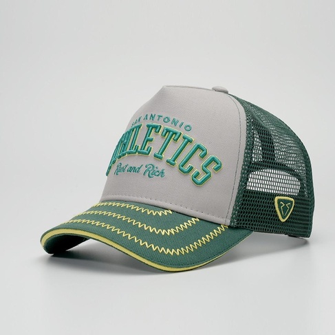  RustandRich Kadın Erkek Yeşil Trucker Şapka-City's Collection-Athletics